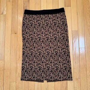 T Tahari Leopard Knit Pull-On Skirt – Size S/P – NWT